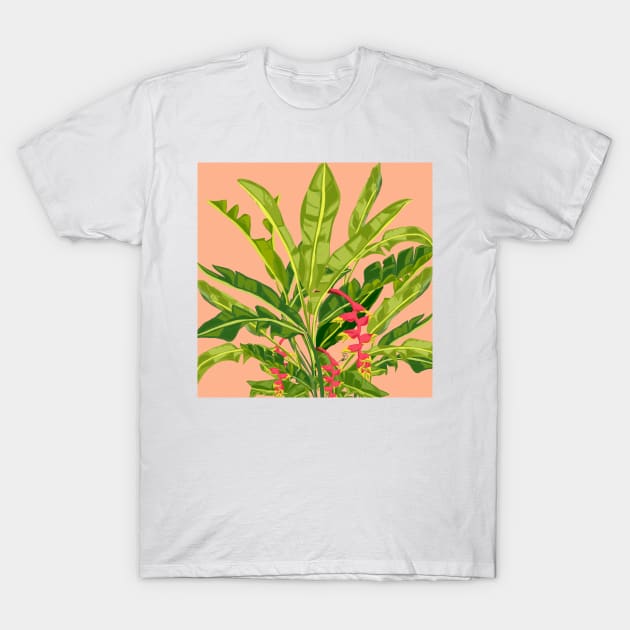 Birds of paradise Heliconia T-Shirt by edmproject